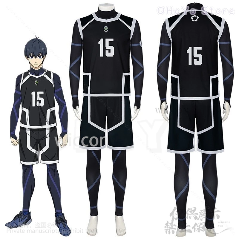 Anime Blue Lock S2 Cosplay Chigiri Jumpsuit Tops Shorts Costume Hyoma Nagi Cosplay Sportswear Suit Football Soccer Customized