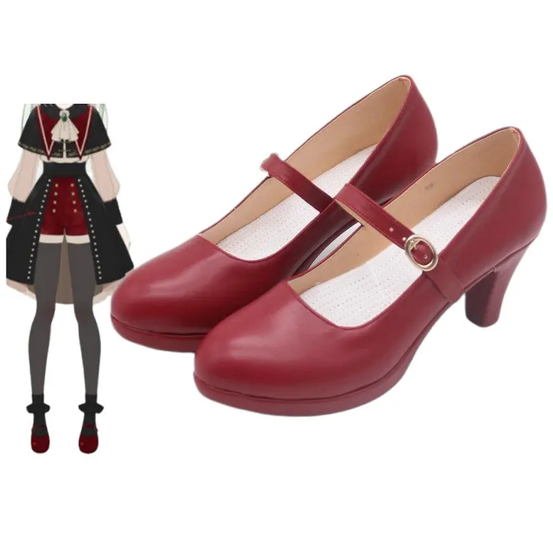 أحذية Ave Mujica Wakaba Mutsumi التأثيرية للجنسين من جلد البولي يوريثان أحذية عالية لحفلات الهالوين وأعياد الميلاد #2