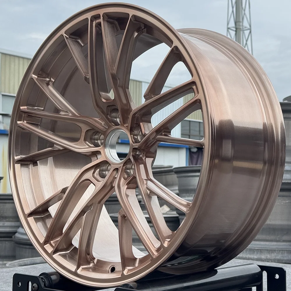 

17 19 20 22 Inch Monoblock Racing Car Wheels Custom Brushed Rose Gold Forged Alloy Car Wheel Rims 5X112 5x114.3 for Sports Car
