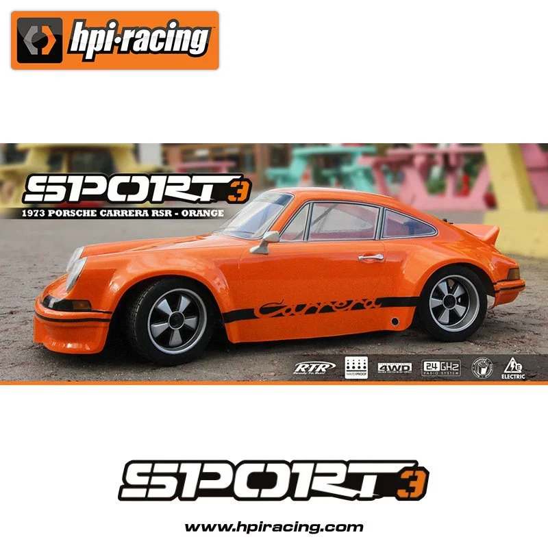 HPI Racing 1973 Porsche 911 Carrera RSR Sport 3 RC On Road Racing Car 161209 High Performance Remote Control Hobby Collectible