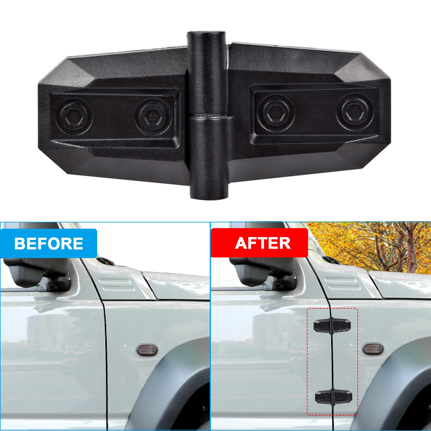 2PCS ABS Car Engine Hood Door Hinge Decoration Cover Trim For Suzuki Jimny JB64 JB74 2018-2022 Exterior Styling Accessories