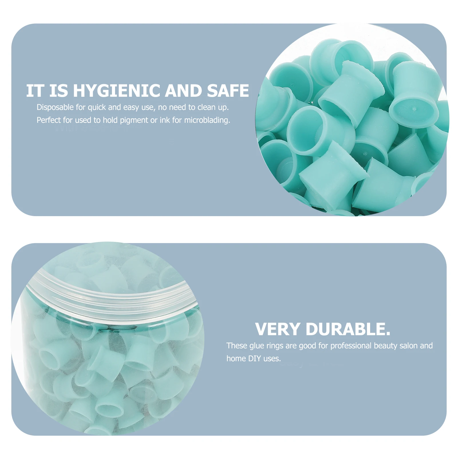 

300 Pcs Silicone Pigment Cup Cups Disposable Ink Containers Tattooing Silica Gel Tattoos Makeup Caps