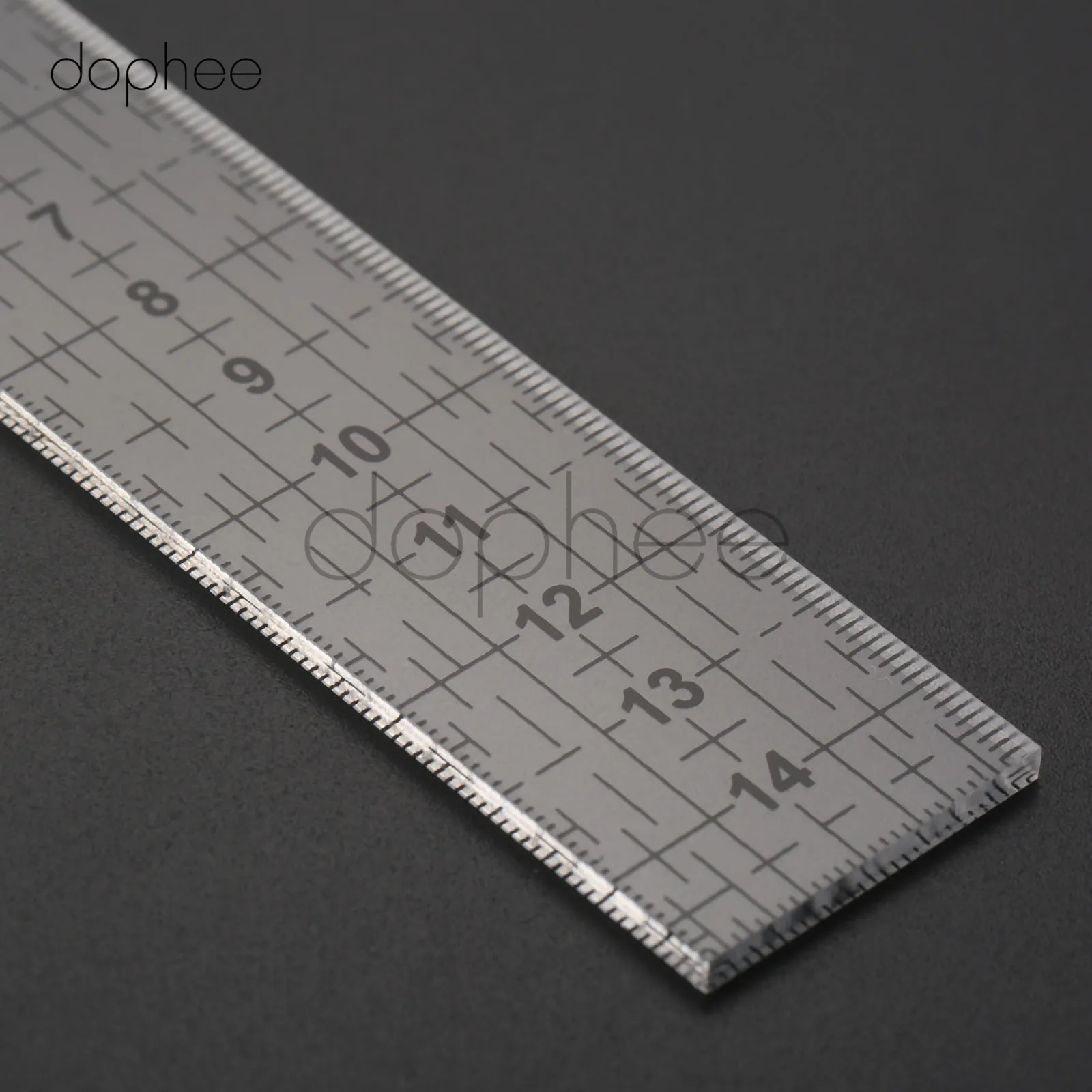 dophee 1pcs 15*3cm Quilting Ruler Measuring Tool Patchwork Foot Sewing Aligned Ruler Grid Cutting Edge Tailor Craft