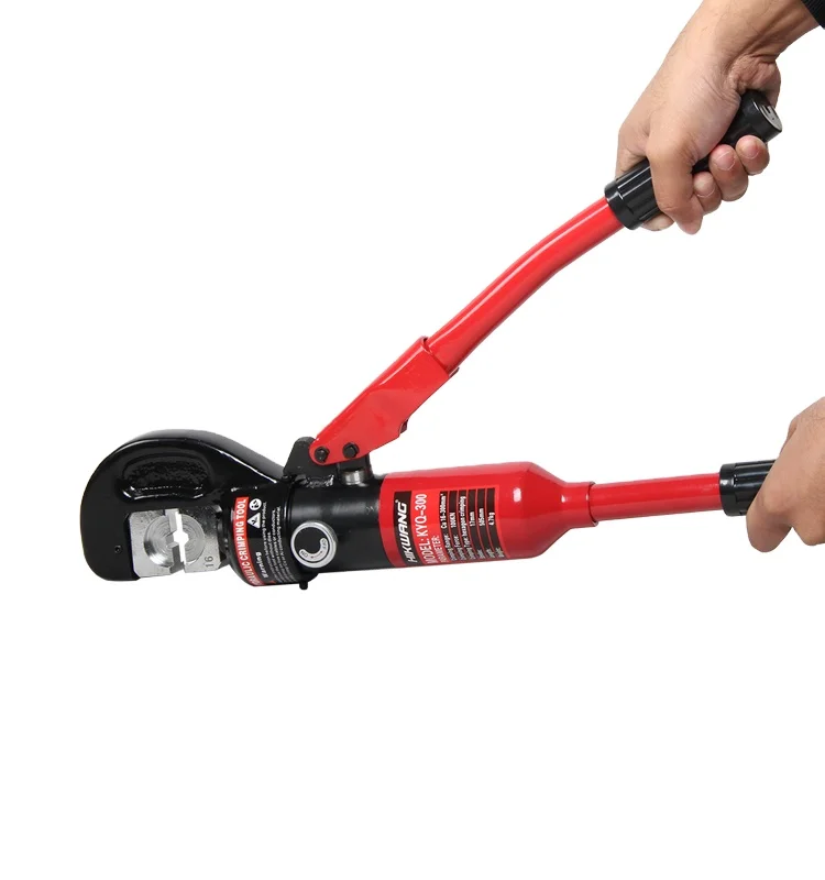 เครื่องมือการจีบสายไฮดรอลิกแบบแมนนวล KYQ-300 ขั้วต่อสายแบตเตอรี่เครื่องมือปลายสายเคเบิล