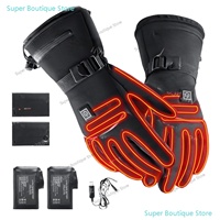 Waterproof USB Rechargeable Electric Heated Gloves Women Men Touchscreen Thermal Motorcycle Gloves Heated for Motorbike Skiing