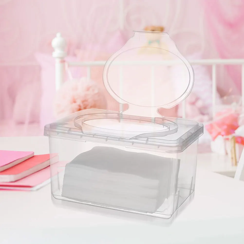 4Pcs Portable Wipe Container Travel-Friendly Baby Wipes Dispenser Refillable Plastic Case for Wet Dry Tissues Compact
