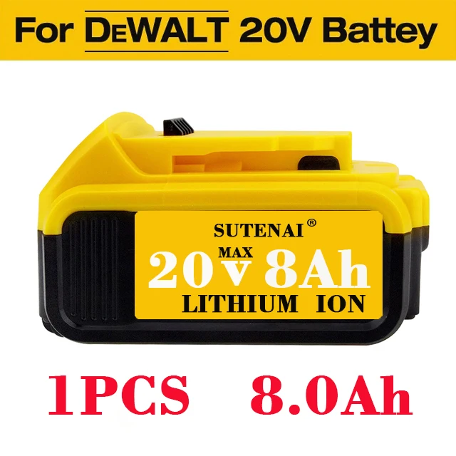 

2023 Upgrade DCB200 20V 6000mAh Battery , charger For Dewalt 18V DCB184 DCB200 DCB182 DCB180 DCB181 DCB182 DCB201 Tools Battery