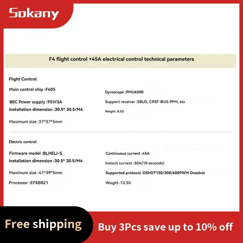 

HIM-F405 FPV Stack F405 V3 Flight Controller + 60A 4In1 Blheli_S ESC 30.5X 30.5Mm For RC FPV Drone Quadcopter Parts