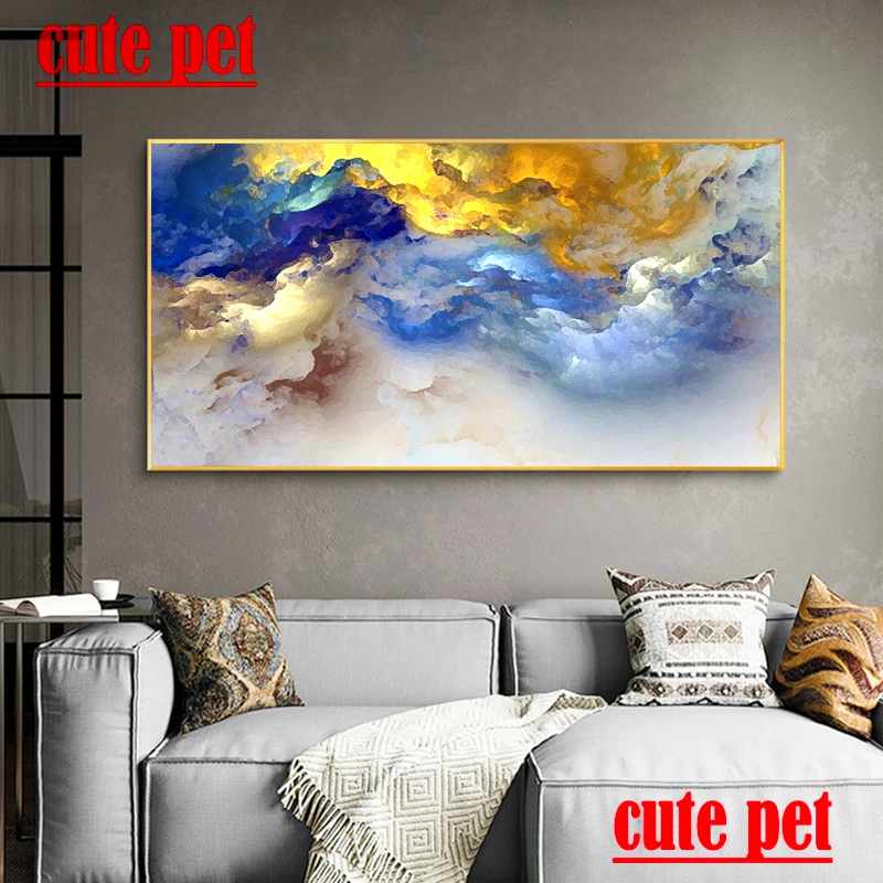 Large Abstract clouds Art Decoration painting full diamond painting DIY Cross Stitch diamond painting Gift Square Diamond Mosaic