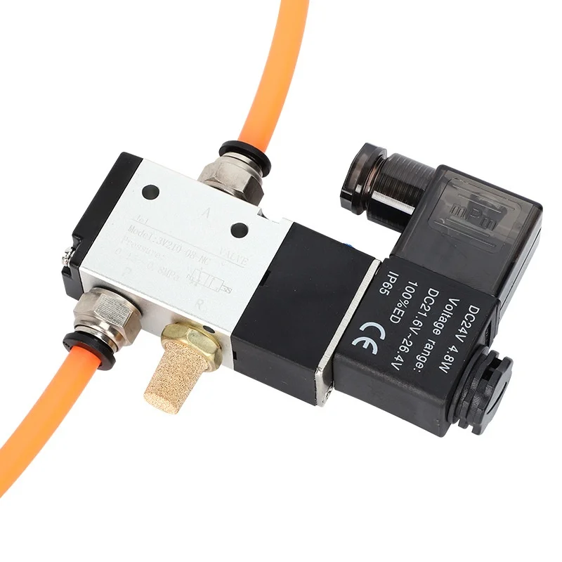 1pc 3V210-08 3 Way Port 2 Position Pneumatic Air Solenoid Valve Electric Control Gas Magnetic Valve DC12V DC24V AC110V AC220V