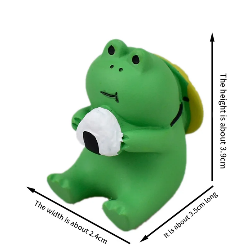 A88X D Miniatur-Harz-Figuren, Statue – niedliche Frosch-Skulptur für den Außenbereich, Feengarten und Schreibtisch-Dekoration, bezaubernde Figur, Statue Dur