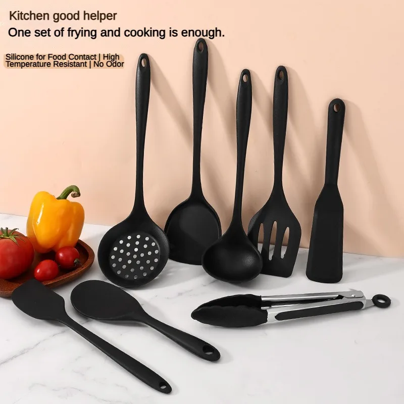 Food-grade Silicone Kitchen Tools Set, Heat-resistant Slotted Spoon For Non-stick Cookware & Hot Pot, Multi-use JJ3086