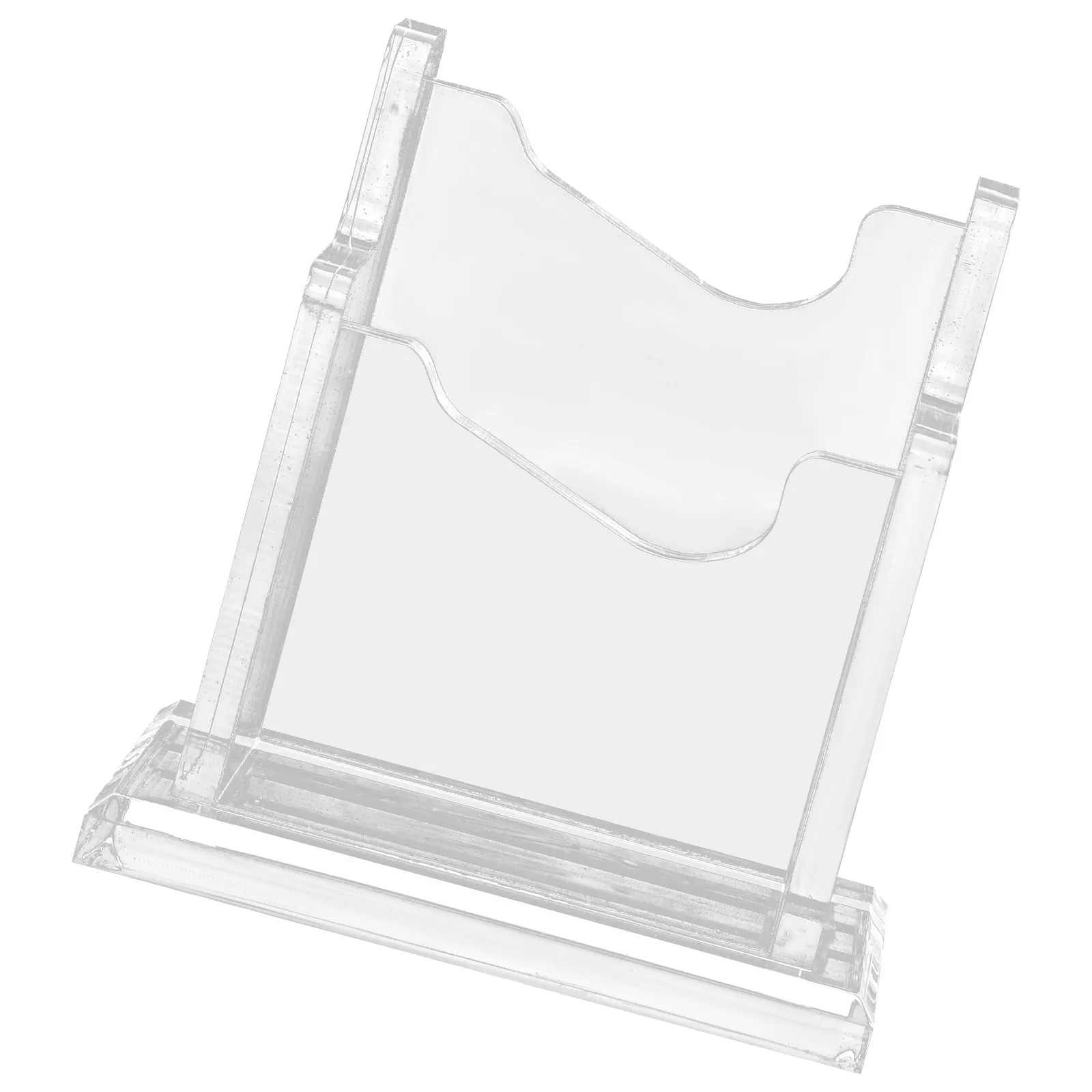 

Премиальная утолщенная акриловая подставка для визиток с защитой от скольжения для офисного стола, для встреч с клиентами, выставок, органайзер для именных карточек