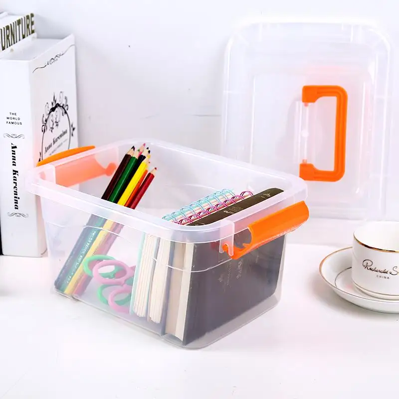 Thickened Plastic Transparent Storage Box Portable Household Toy Snack Miscellaneous Items Desktop Organizer Box Oujiawei Brand