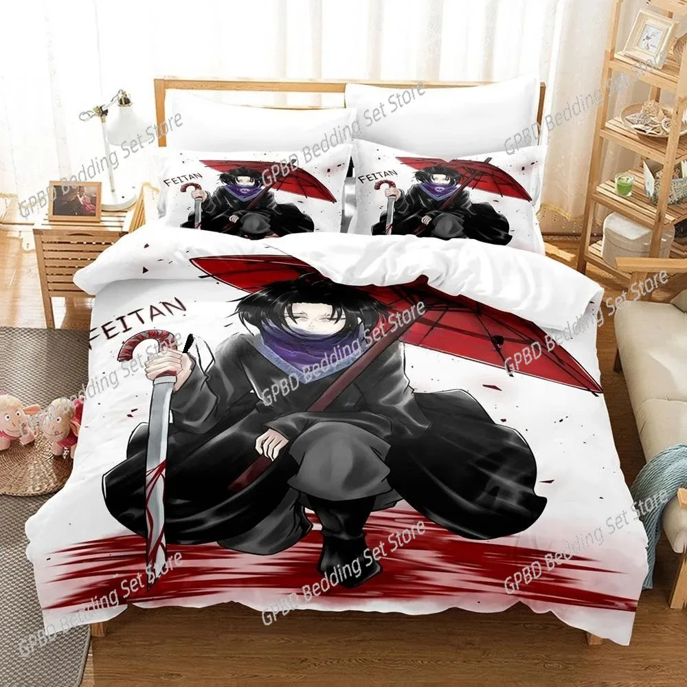 3D Printing Anime HUNTER×HUNTER Feitan Bedding Set Single Twin Full Queen King Size Bed Set Adult Kid Bedroom Duvet cover Sets