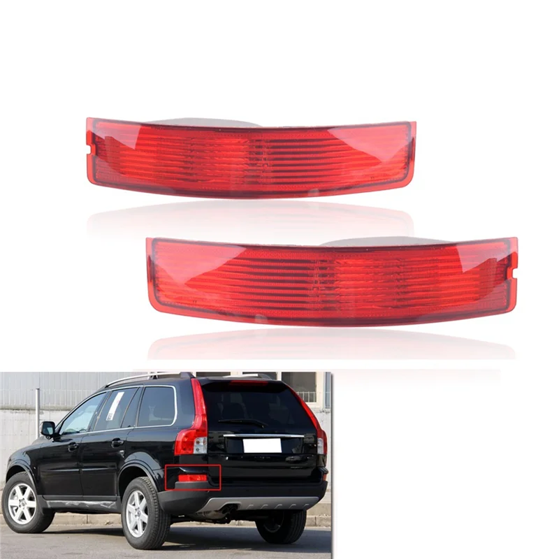 2Pcs Rear Bumper Light for Volvo XC90 2007-2014 Tail Reflector Fog Lamp Without Bulb 31213647