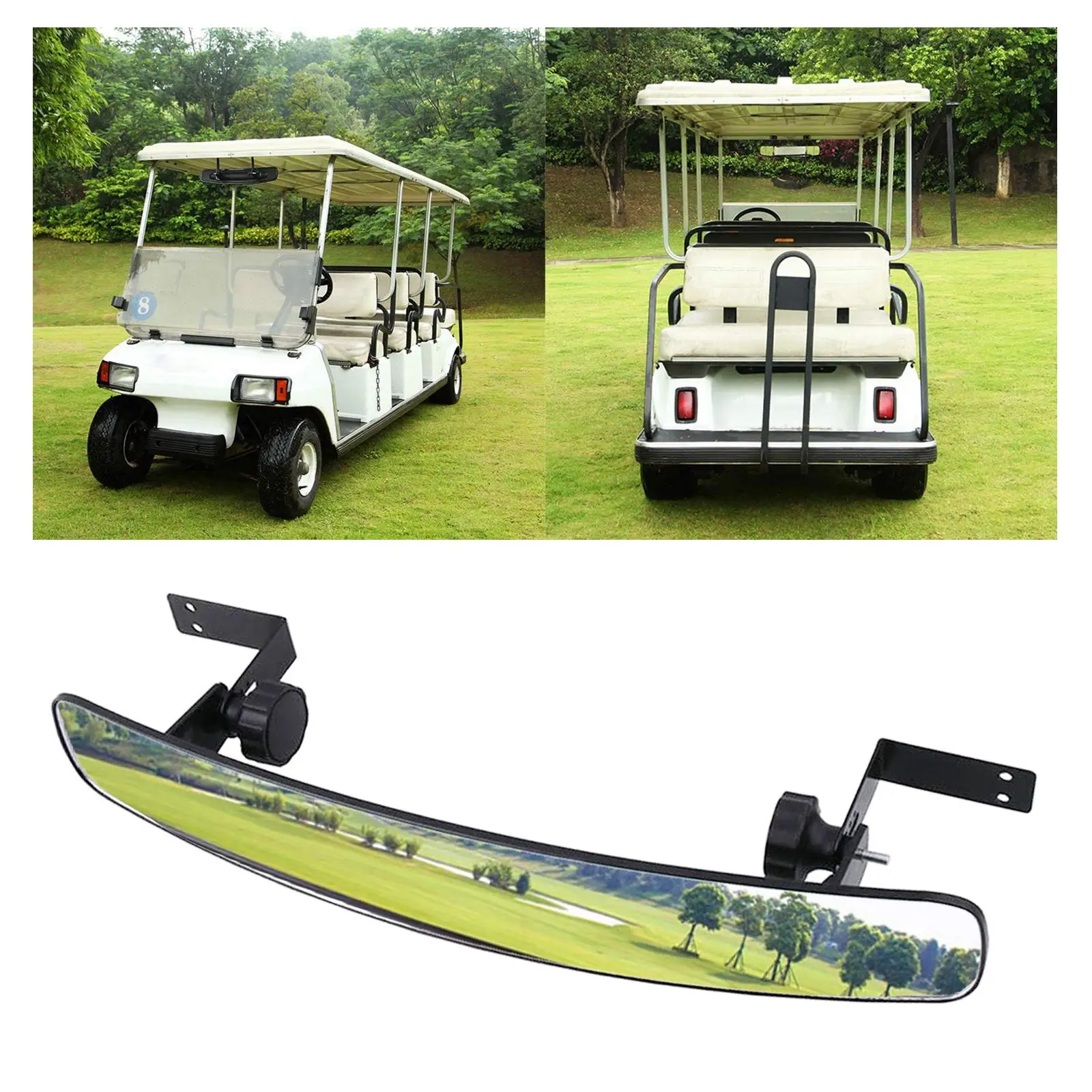 مرآة Accs زاوية واسعة 180 درجة محدبة عربة جولف مرآة جانبية عالمية قابلة للطي لمركز الجولف E-Z-Go ATV UTV