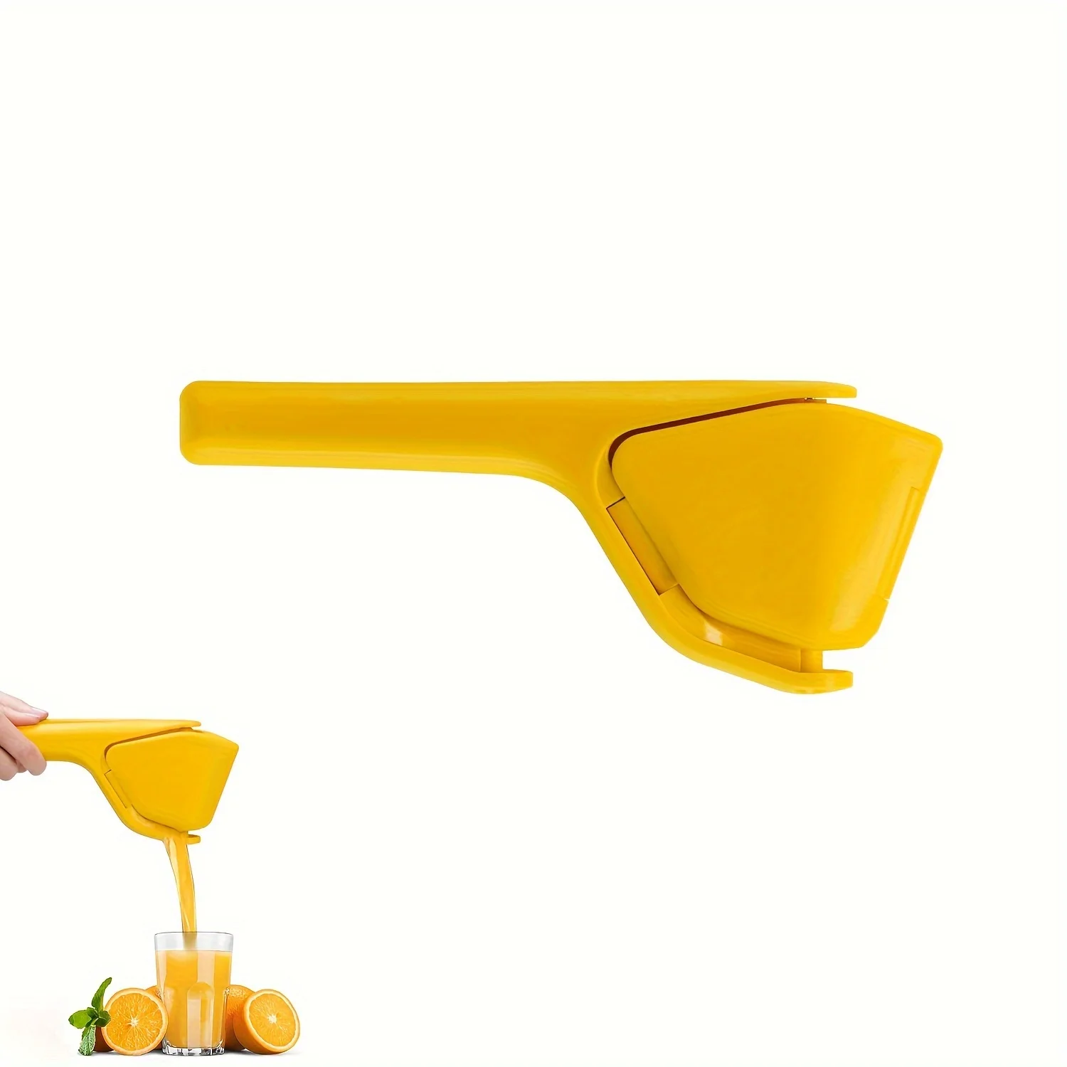 

ABS Manual Lemon Squeezer with Ergonomic Handles, Strong Leverage for Easy Squeezing, Foldable & Portable Design, Dishwasher-Saf