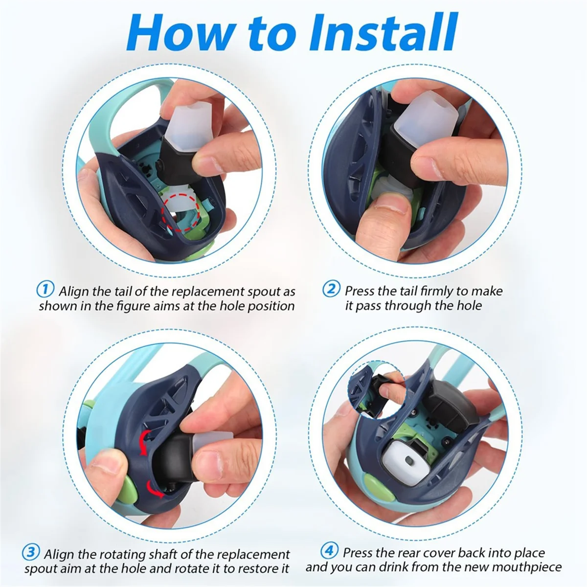 

Сменный носик для 6 шт. Сменный носик для мягких крышек Запасные части Силиконовый мундштук для Aubrey 14 унций/20 унций