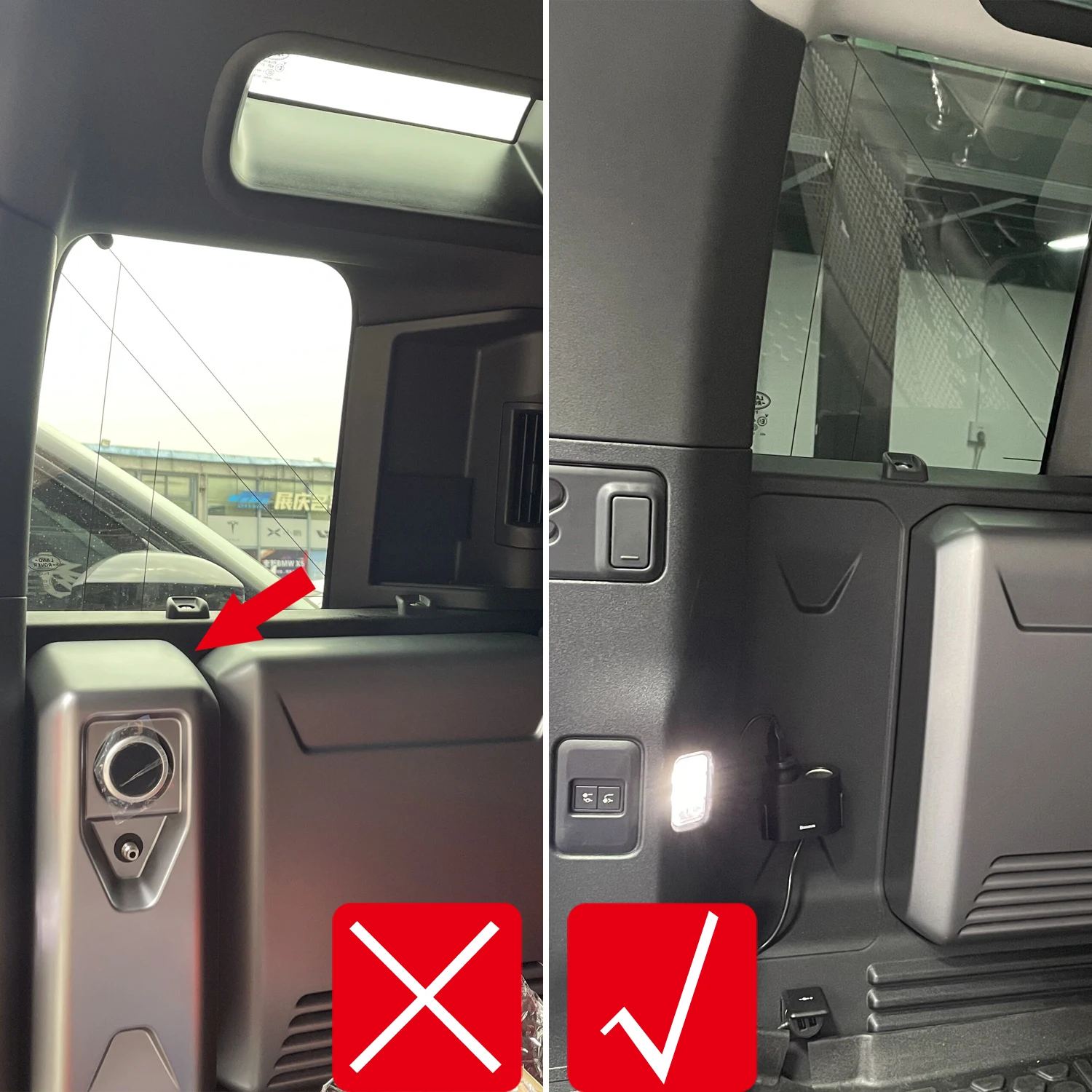 For Land Rover Defender 2020 2021 2022 2023 Car-Styling Aluminum Rear Molle Panels Trunk Storage Organizers Tray 2pcs