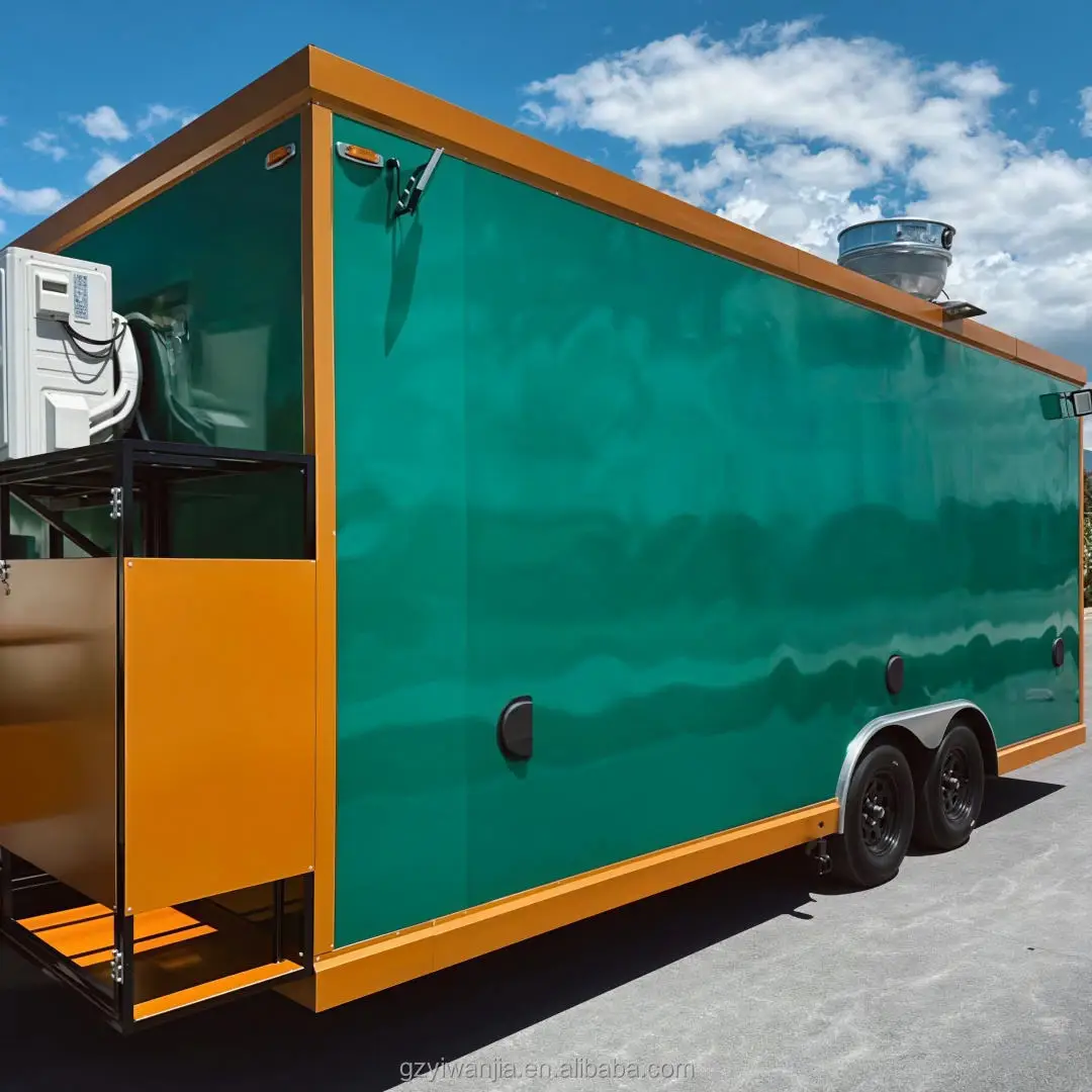 2026 Export Ice Cream Snack Food Mobile Food Trailer for USA UK EU Australia Custom Kitchen Layout Restaurant Festival Catering