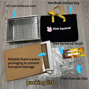 304 الفولاذ المقاوم للصدأ المحمولة شواء الشواء في الهواء الطلق موقد IGT منضدية موقد قابل للطي موقد خشبي للشواء موقد التخييم أعلى 12 موقد فحم مبيعا - No2