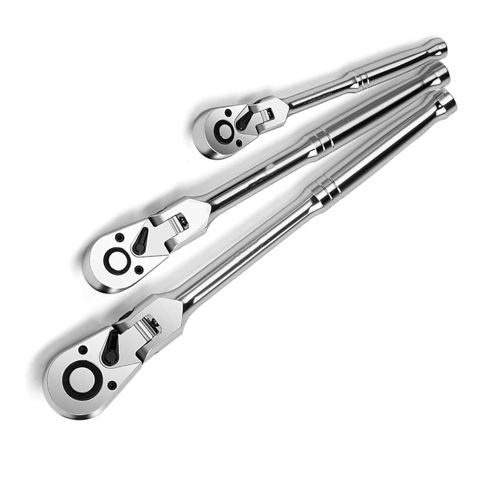 180 Degree Flex Head 72 Tooth Ratchet For Hard-to-Reach Areas 5-Degree Swing Arc Dual Directions Ratchet Ergonomic Handle