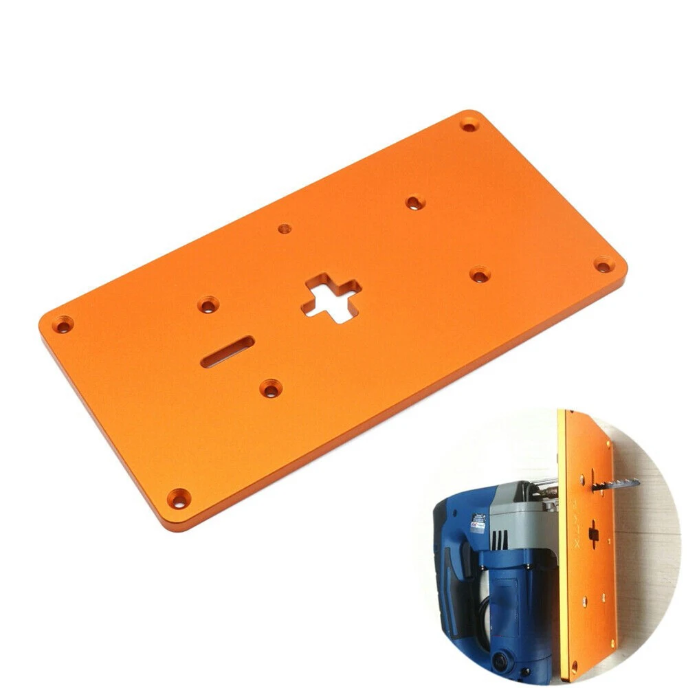 1pc Router Table Insert Plate Aluminum Alloy JigSaw Insert Plate For Hand Saw Wire Saw Wood Cutting Machine Accessories