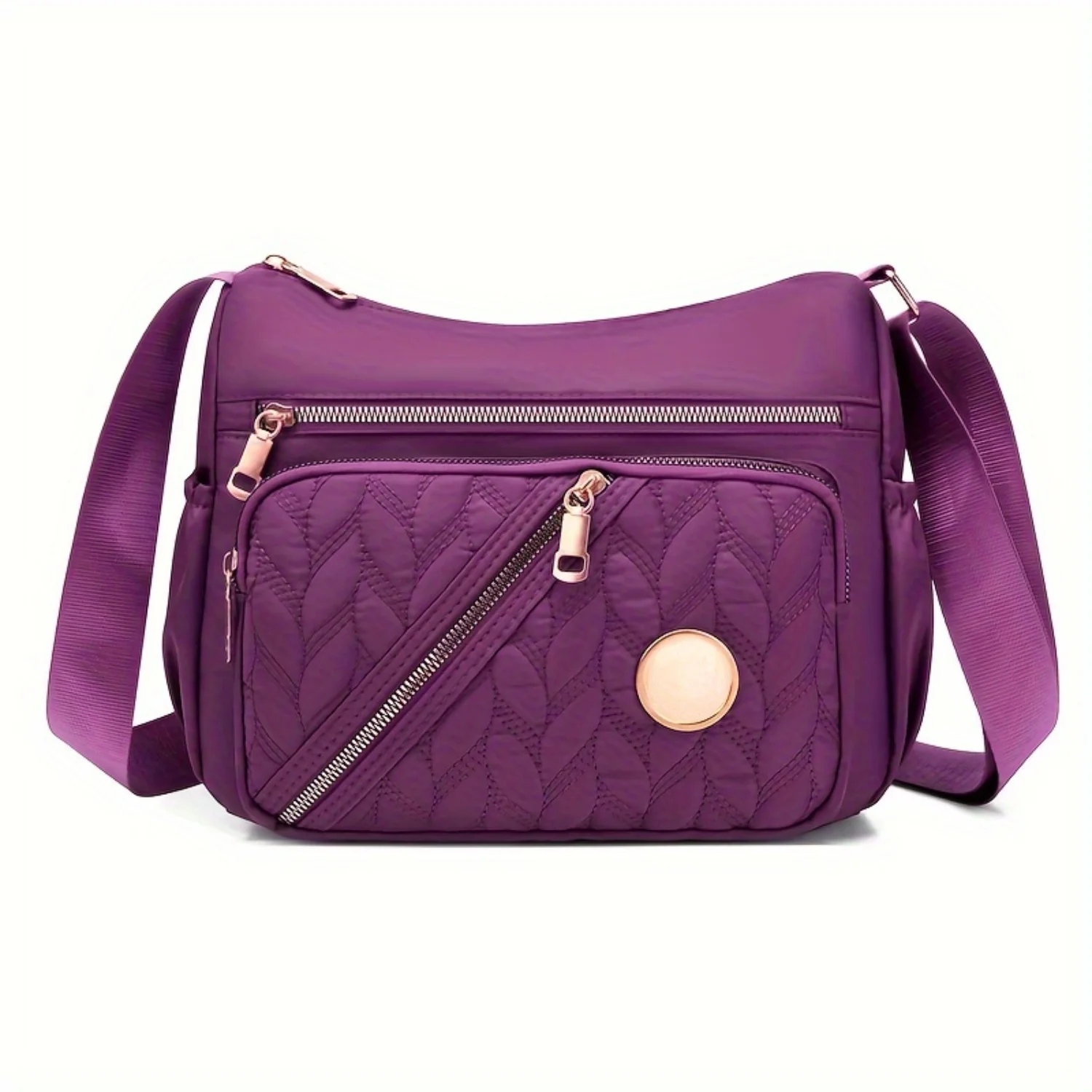 

Fashion Embroidery Crossbody Bag, Multi Layer Shoulder Bag, Oxford Cloth Messenger Bag