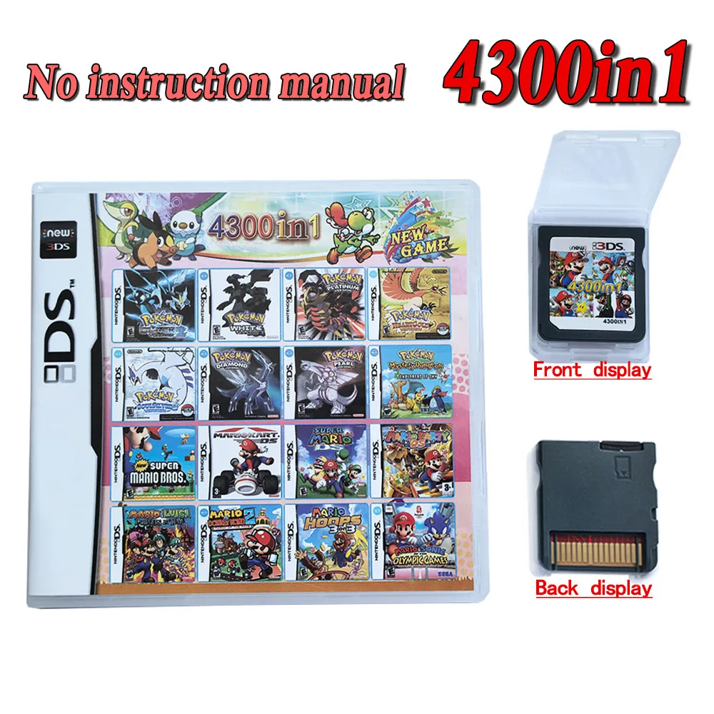 4300 في 1 تجميع DS NDS 3DS 3DS NDSL لعبة خرطوشة بطاقة لعبة فيديو يده لاعب بطاقة الألعاب (بطاقة R4)