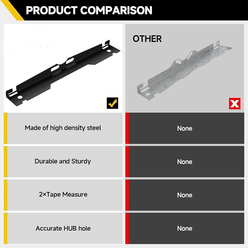 2 Pcs Heavy Duty Wheel Alignment Tool Kit Toe Alignment Tool Plates Hanging Hole Design Suitable Various Vehicles