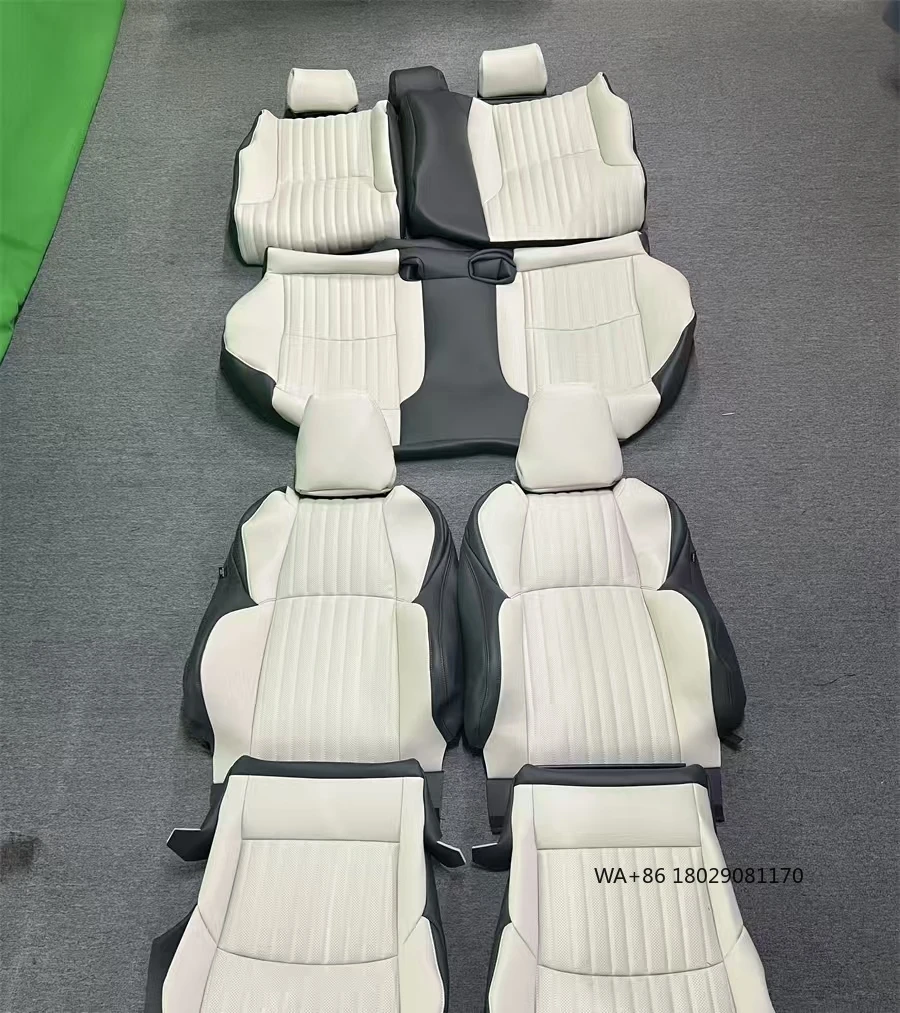 

Custom Full Set Luxury Car Seat Cushions Waterproof Leather Seat Covers Red