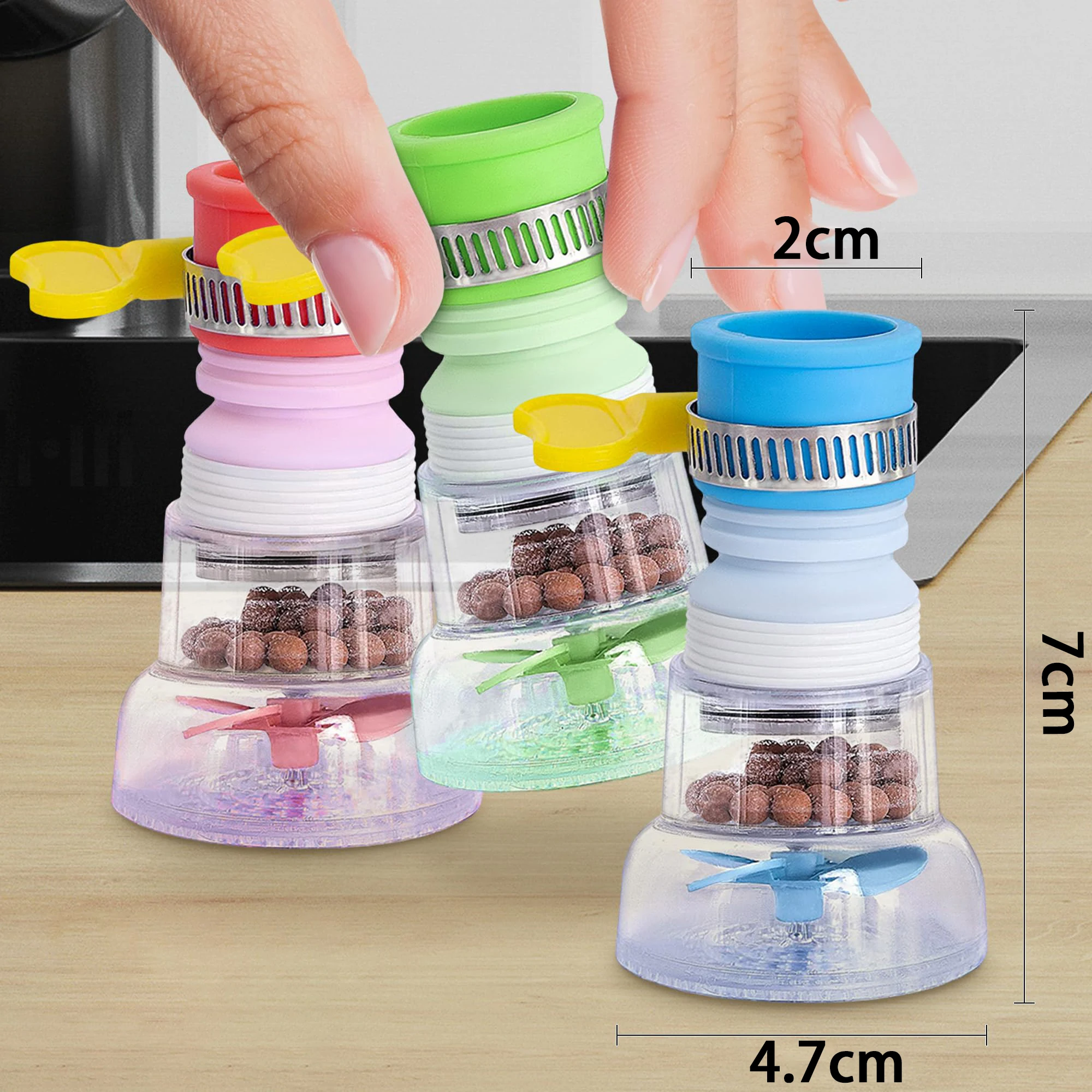 Sink Water Filter Faucet, Universal 360 ° Rotating Faucet Water Purifier, Faucet Mount Filter for Kitchen Bathroom