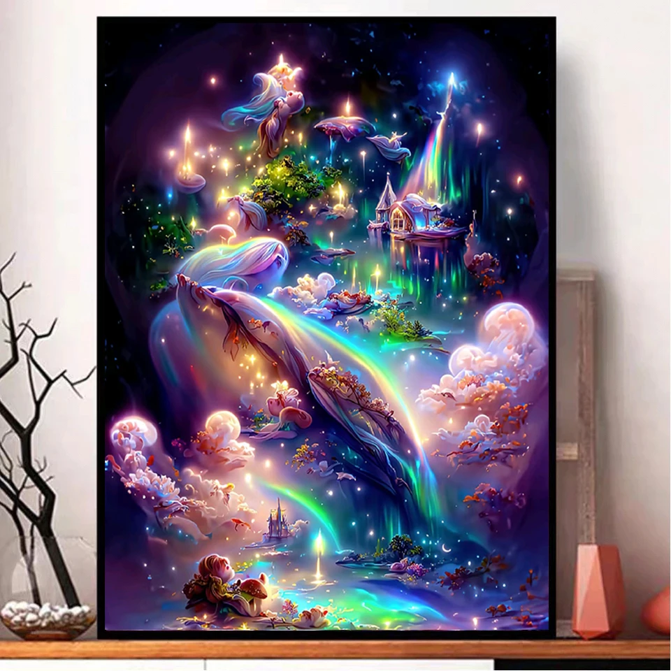 Dream starry sky 5D Diamond Painting Abstract Landscapes Full Diamond Embroidery Mosaic Cross Stitch Hand  Art Gift Diy Pictures