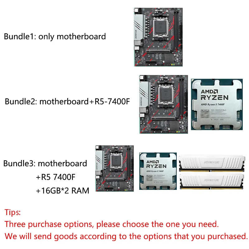 JGINYUE B650 7400F CPU Motherboard M-ATX support AMD Ryzen7000-9000Series DDR5 desktop 32GB RAM kit Multi-option B650M-D