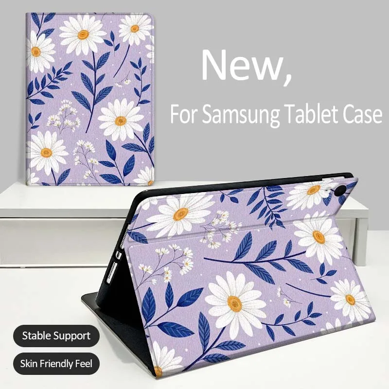 

Чехол для планшета с красивым цветочным рисунком для Samsung Galaxy Tab A A7 A8 A9 A11 S6 S11 Lite Plus 10,1 10,4 10,5 дюймов