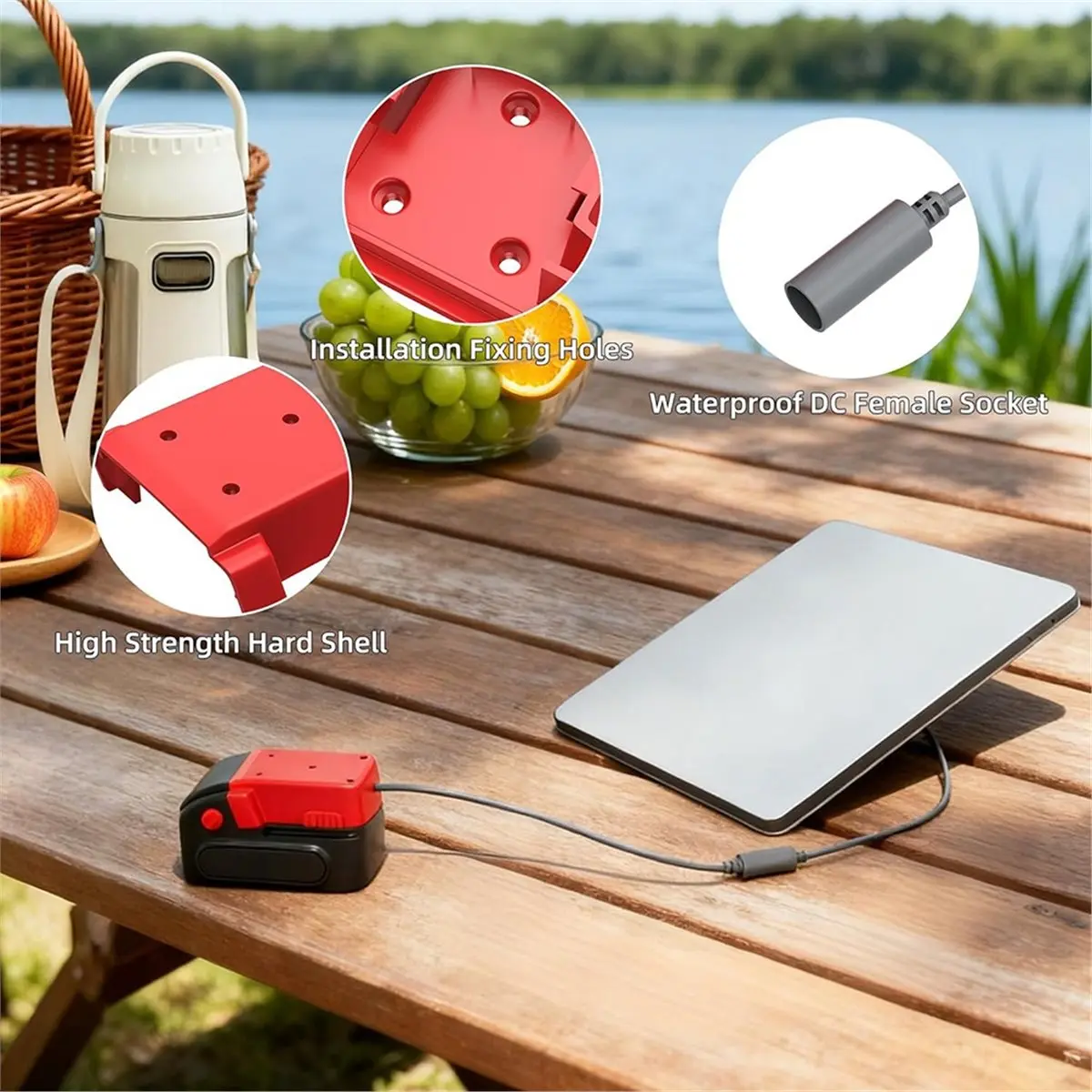 

Адаптер аккумулятора 18 В с гнездом постоянного тока для мини-адаптера шнура питания постоянного тока для зарядного устройства 18AWG [2026 MOCC]