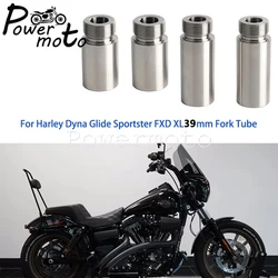 Motorcycle Front Fork Tubes Extender Chrome 39mm Fork Tube 2inch 3inch Extensions For Harley Glide Sportster FXD XL883 XL1200