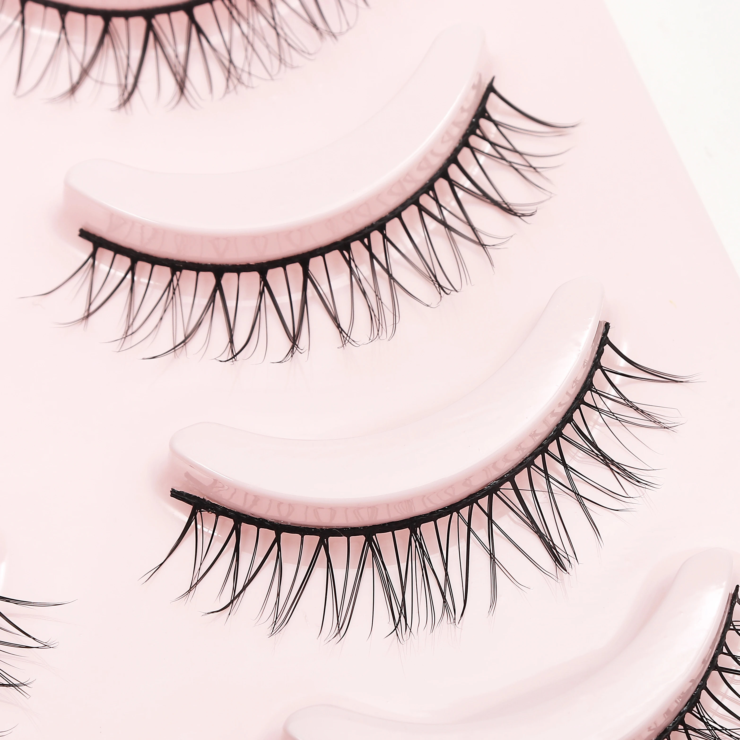 DINGSEN Gefälschte Wimpern, Anime-Wimpern, 5 Paar kleine Teufel-Wimpern, natürliches tägliches Make-up, Manga-Wimpern, transparente Band-Wimpern – Detail 18