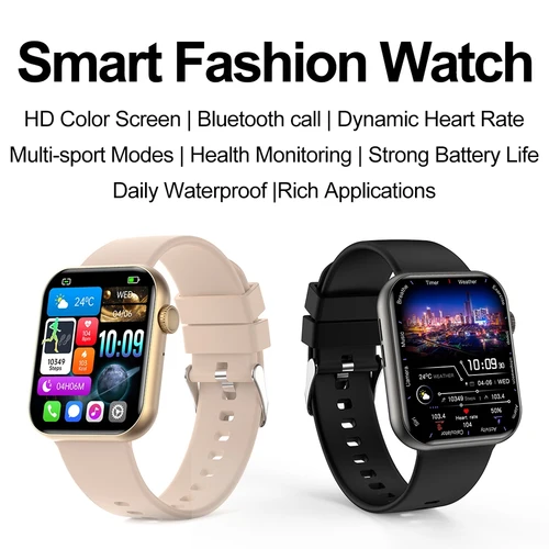 Imagen 2 del producto Nuevo Reloj inteligente para Mujer, pantalla completamente táctil, llamada Bluetooth, relojes impermeables, rastreador deportivo de Fitness, Reloj inteligente para Mujer