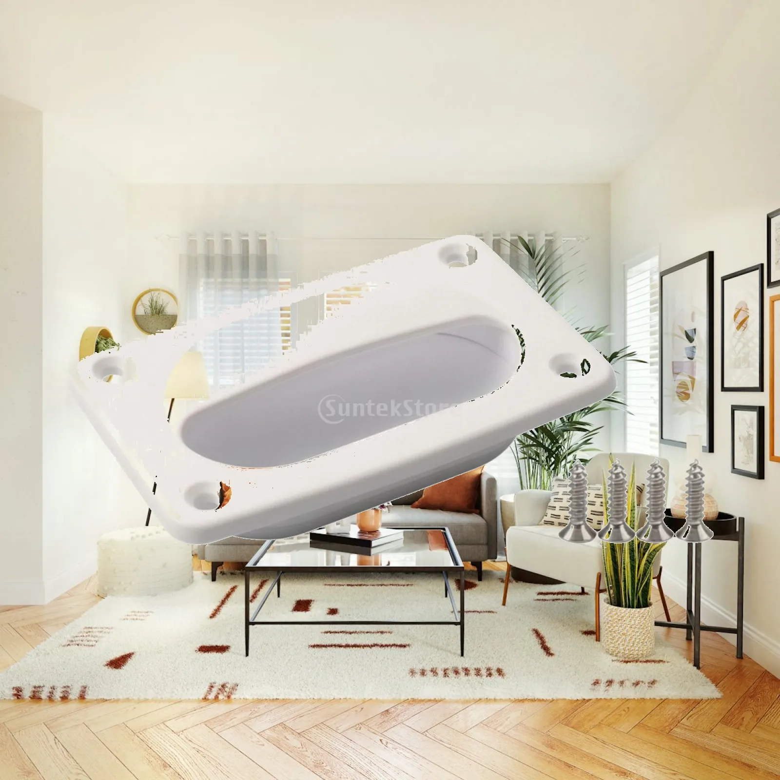 Recessed Handle with Screws Rectangular Hatch Pull with Screws Recessed Handle Lightweight Hatch Pull Stainless Steel