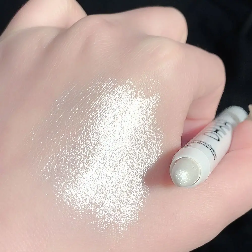 Forro vara feminino delineador gel caneta deitado bicho da seda lápis branco iluminador lápis diamante bicho da seda lápis glitter sombra caneta