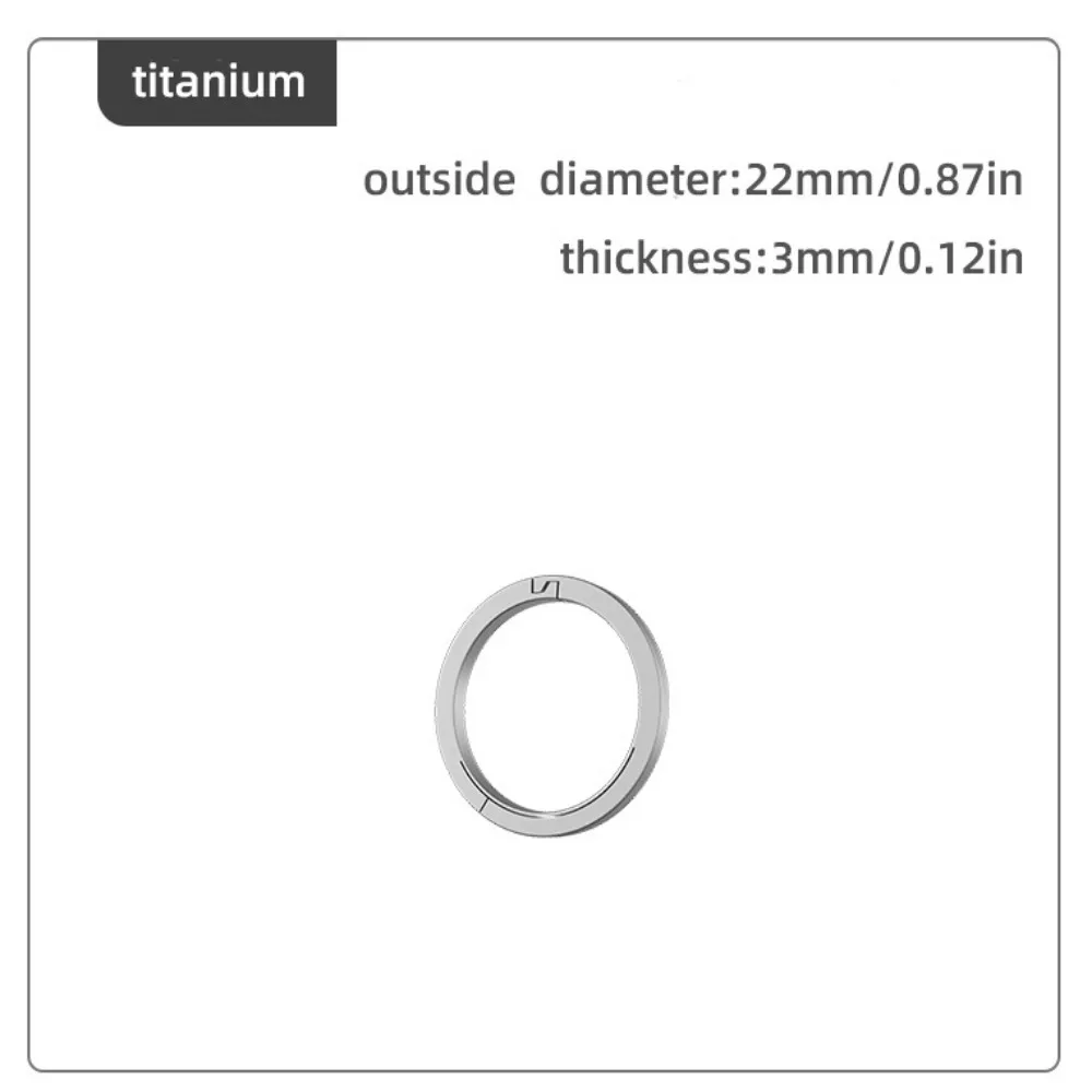 New TC4 Real Titanium Alloy Key Rings Super Lightweight 9 Styles Buckle Pendant Side Push Male Creativity Gift