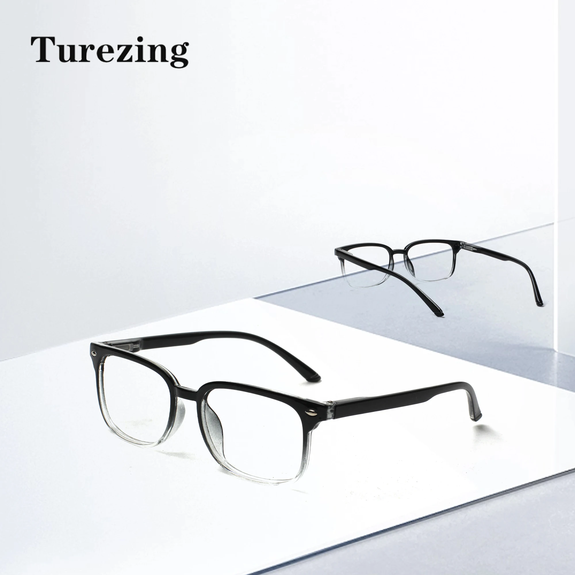 

TUREZING Rectangular Anti-Blue Light Reading Glasses for Men And Women Universal Comfortable HD Decorative Prescription Eyewear