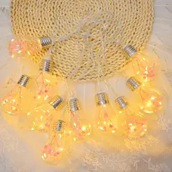 Pink Lavender Bulb Lights String LED Fairy Lights Battery-operated Garland Aesthetic Room Decor Garden Party Wedding Lighting