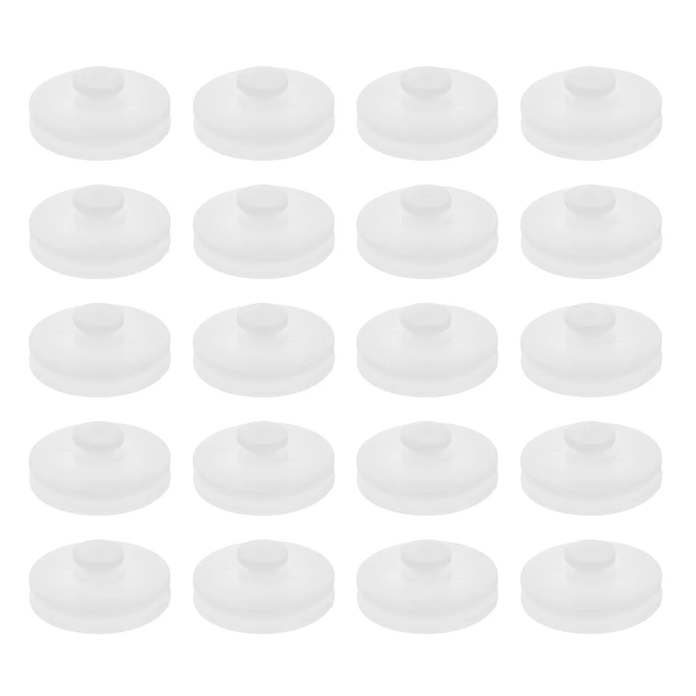 

40 pcs Belt Pulley Repair DIY Gear Band White Bearing Mechanical Car Model Parts Plastic Dual Layer Speed Reduction