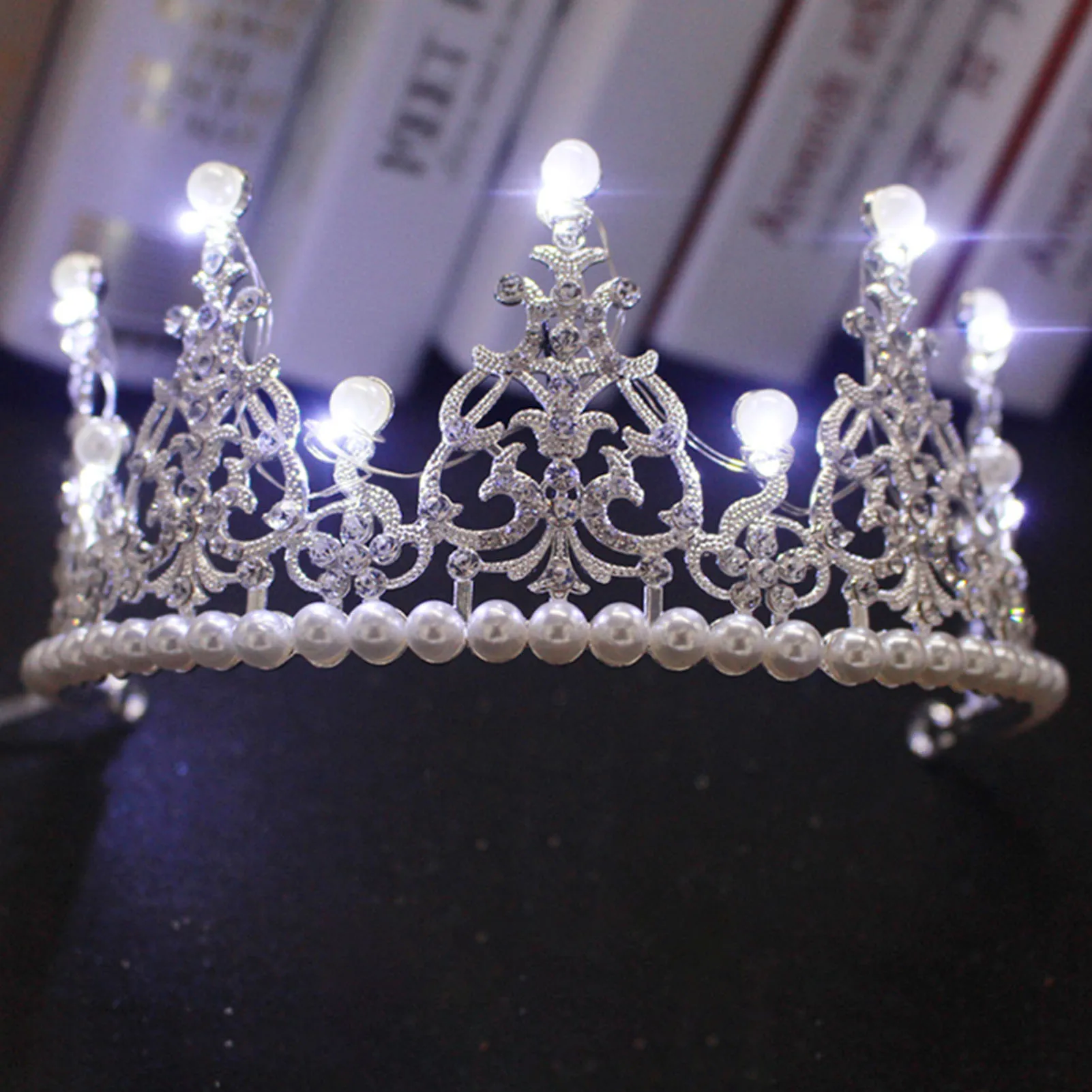 

Temperament Bride Glow Hair Hoop Anti-Slip Elegant Comfortable Headwear Hair Decoration for Women Girls NOV99