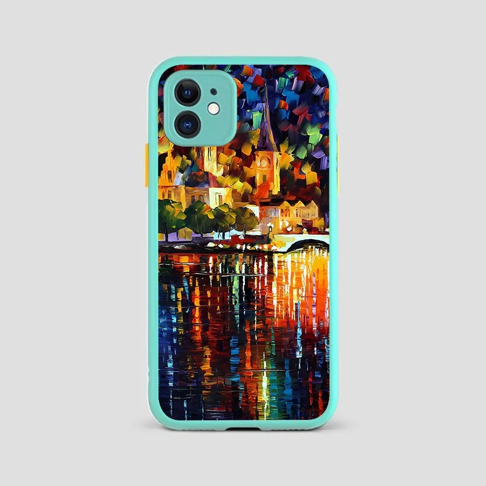 L-Leonid Oil A-Afremov Painting Phone Case For IPhone 14 11 12 13 Mini Pro Max 8 7 Plus X XR XS MAX Translucent Matte Cover