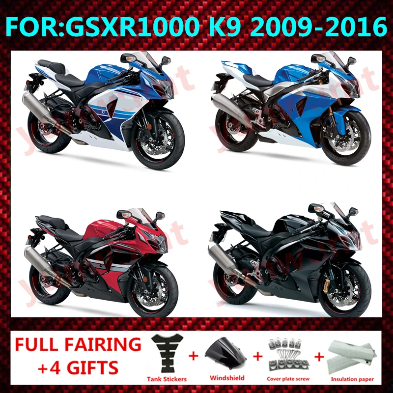 for GSXR1000 2009 - 2016 GSX-R1000 K9 2010 2011 2012 fairing fit Motorcycle Injection Mold ABS Plastics Full Fairings Kit zxmt