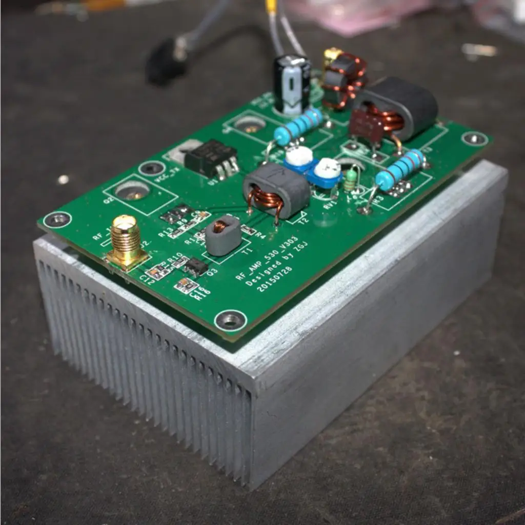 HF Linear Power Amplifier Board 45W DIY Kit for Ham Radio SSB AM CW FM Signal Green Plastic
